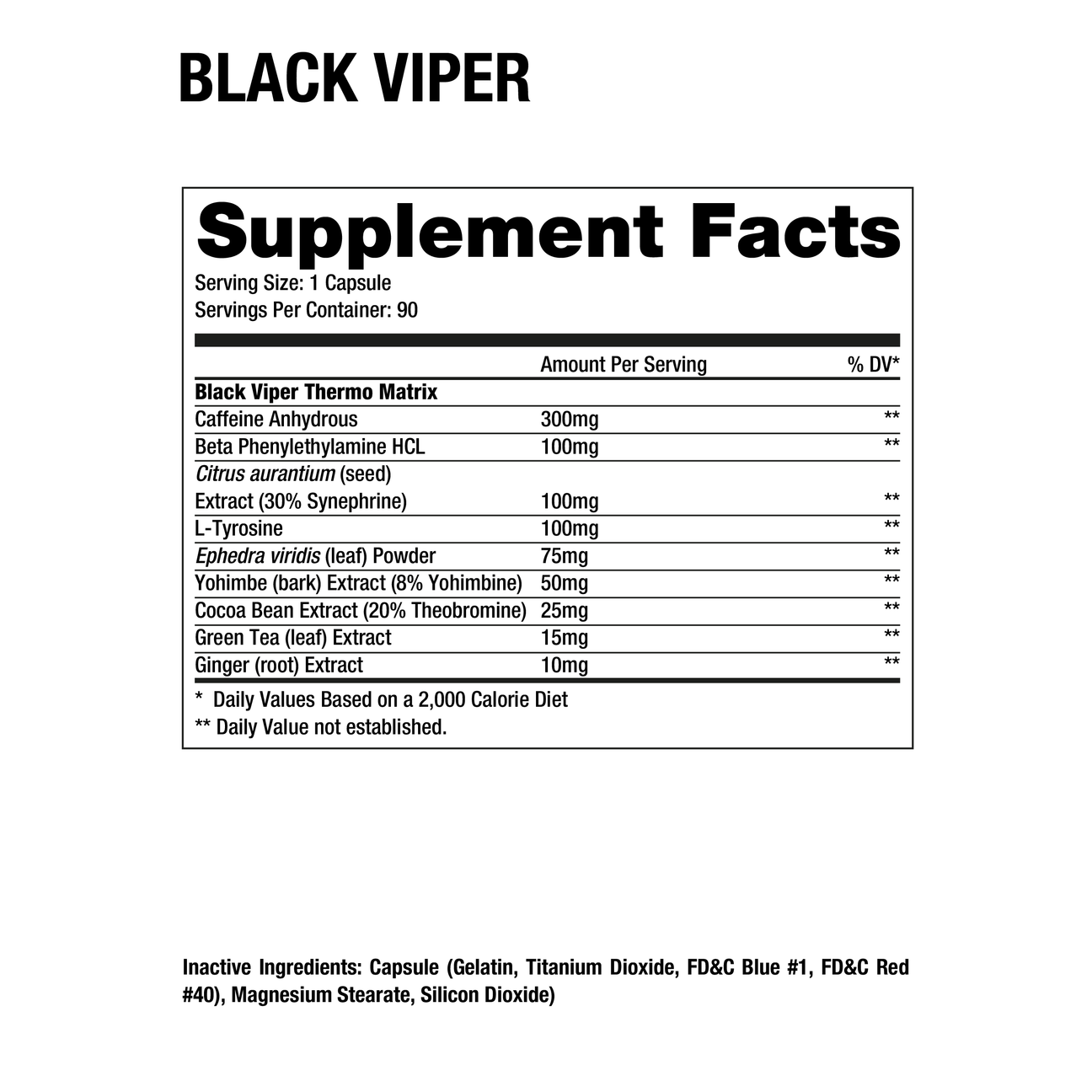 Black Viper 90 Capsulas