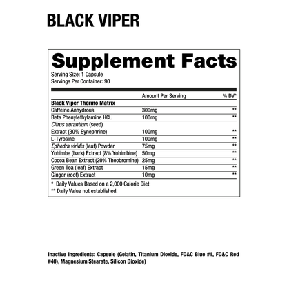 Black Viper 90 Capsulas